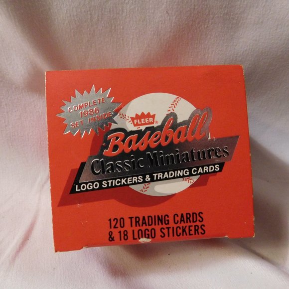 FLEER BASEBALL CLASSIC MINIATURES COMPLETE SET OF 120 CARDS and 18 STICKERS 1986 - Picture 1 of 6